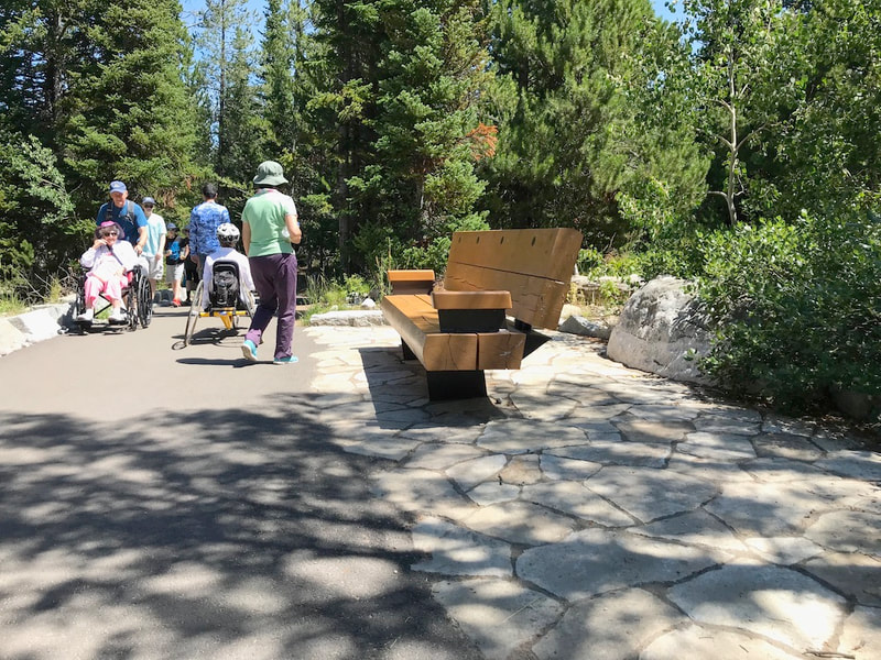 Busy Jenny Lake visitor center area