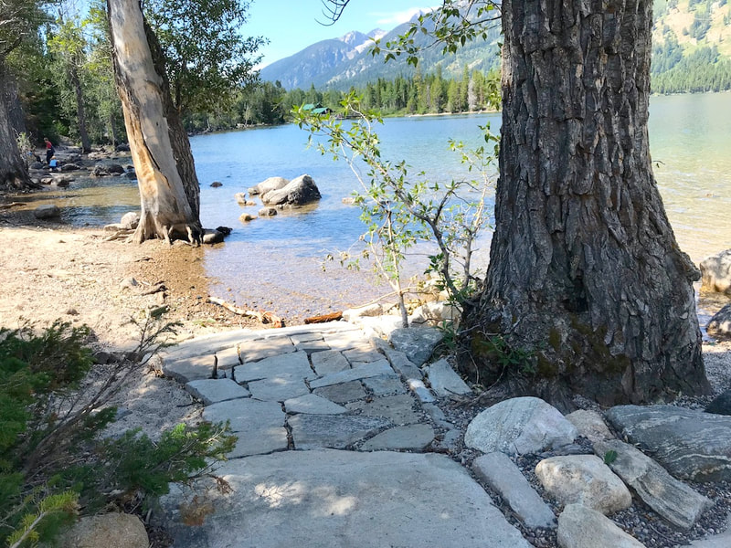 Access ramp to Jenny Lake water